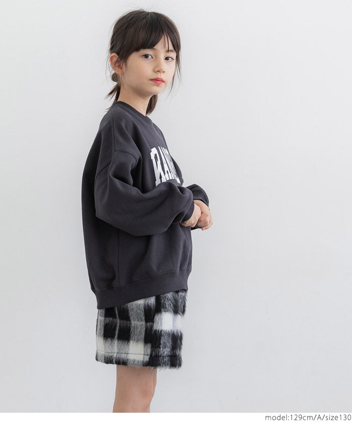 セール★1990円→550円 キッズ 110-140 スカート タイトスカート シャギー タータンチェック ウエストゴム 女の子 親子お揃い 子供服 メール便不可
